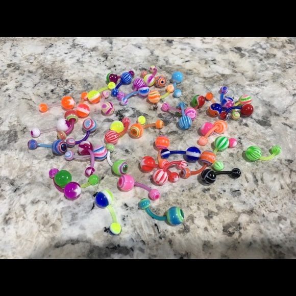Brand New Hypoallergenic Belly Rings-Set of 10 - Picture 1 of 2